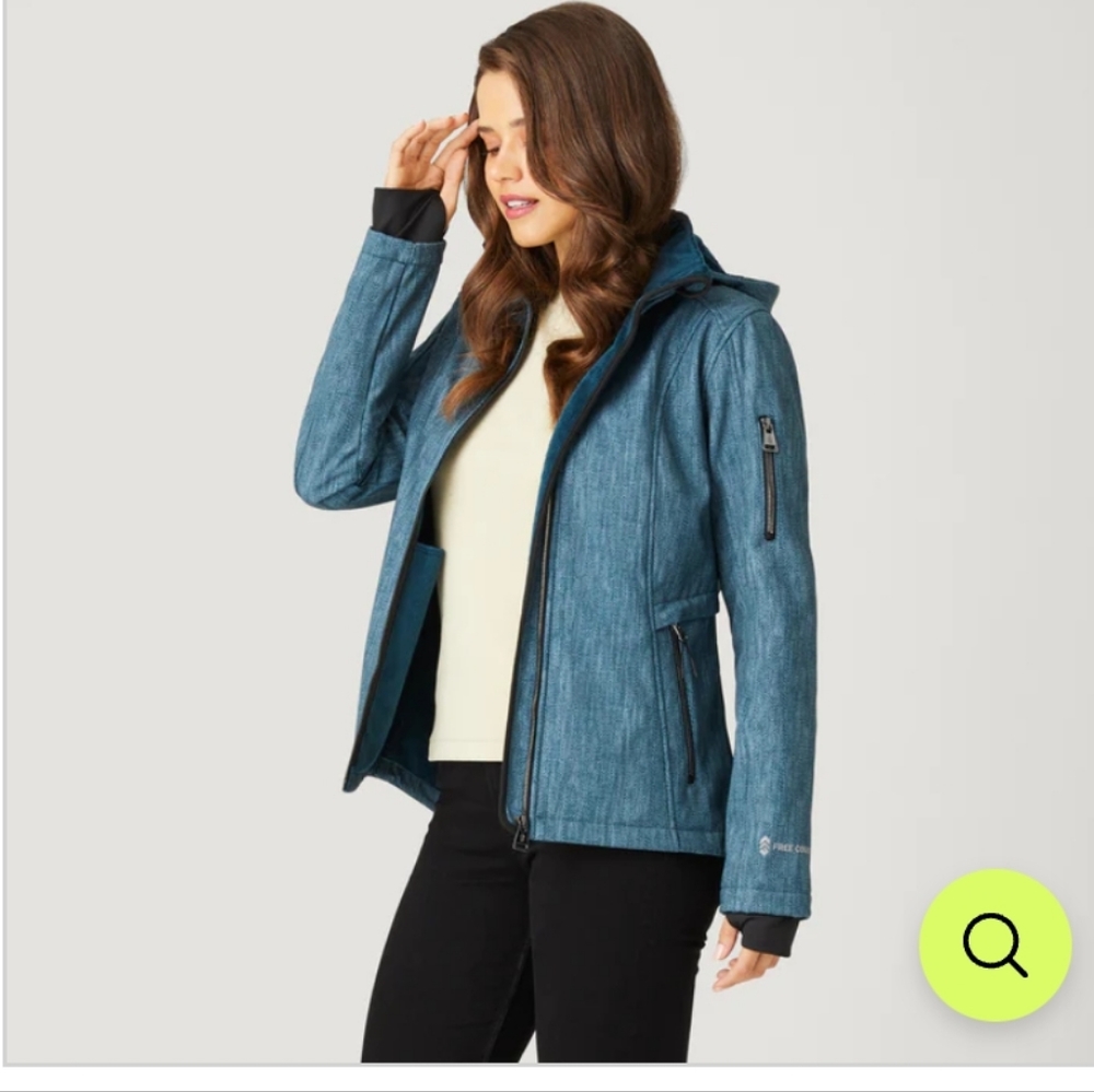 NWT Free Country Teal Aeris Super Softshell Jacket Size S - Picture 2 of 16